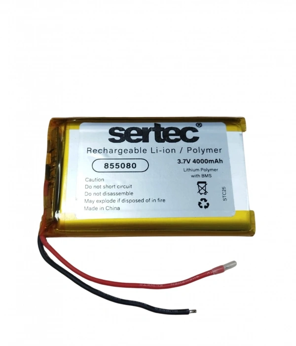 Sertec 855080 3.7v 4000mah Li-polymer Pil (devreli/1.5a)