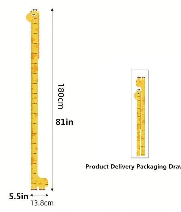 Sevimli Sarı Zürafa Yeşil Dinazor Deniz Kızı Roket Ağaç Boy Ölçüsü Sticker