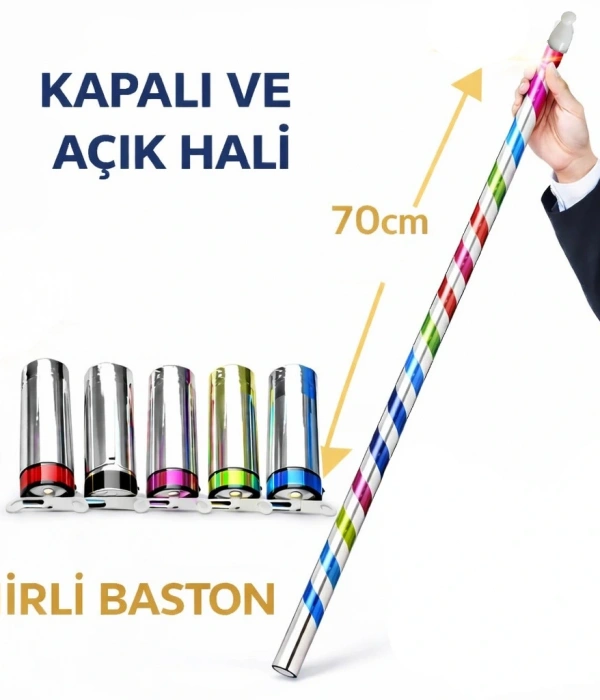Sihirli Açılır Baston – Mendilden Bastona İlizyon Oyunu (70 Cm)