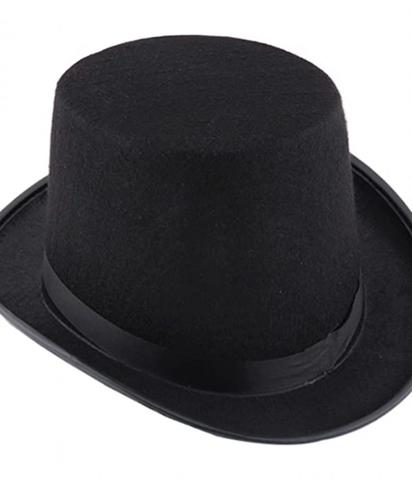 Siyah Keçe Sihirbaz Fötr Şapka 12 Cm