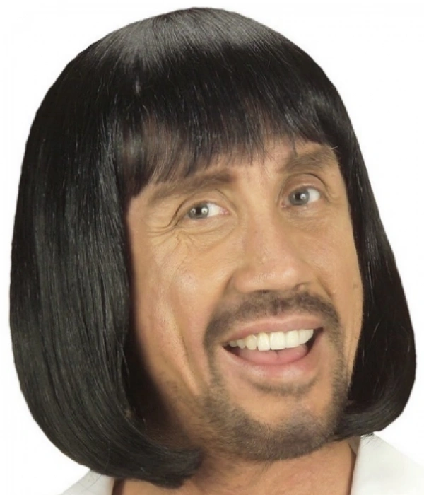 Siyah Renk Erkekler İçin Kısa Ortaçağ Peruğu