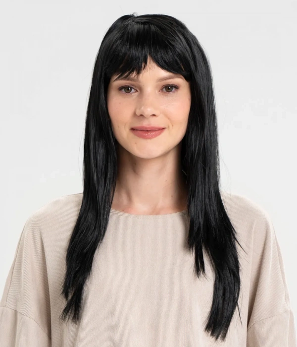 Siyah Renk Uzun Parti Peruğu