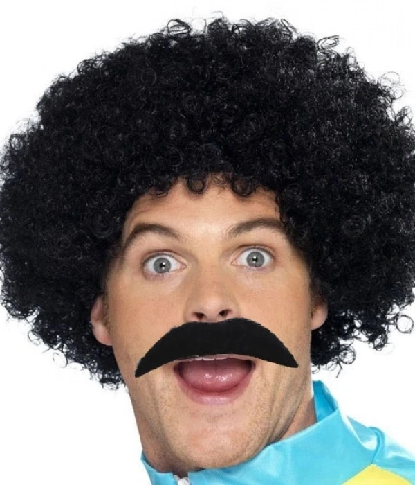 Siyah Scouser Erkek Kısa Peruk 120 Gr Ve Bıyık Seti