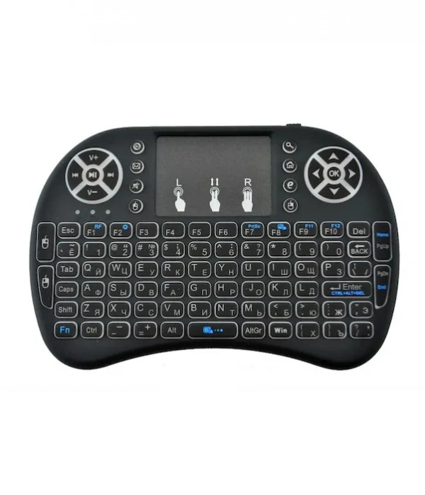 Smart Tv Box Ps3 Uyumlu Kablosuz Dokunmatik Işıklı Şarjlı Touchpadli Mini Q Klavye