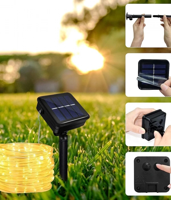 Solar Güneş Enerjili Hortum Kaplamalı Gün Işığı Led