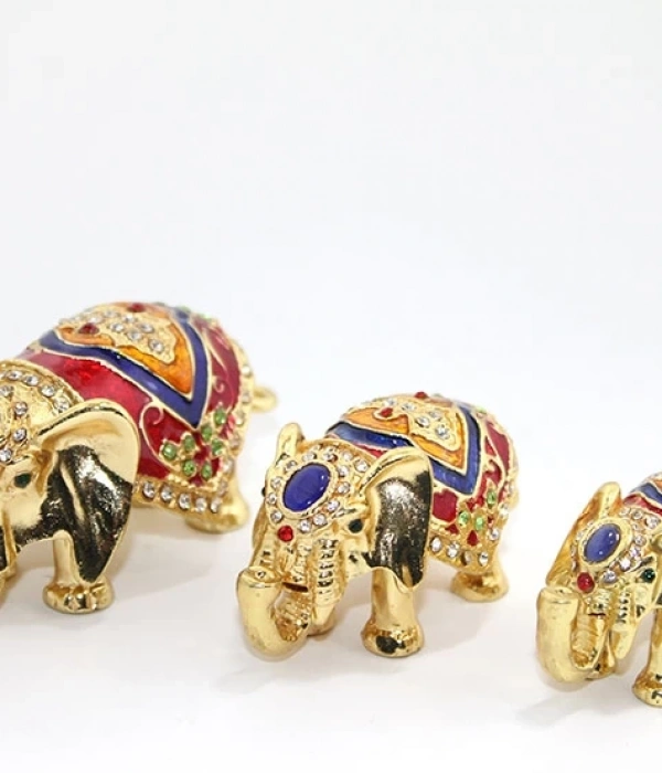 Swaroski Taşlı 3lü Fil Figürü Alk1894