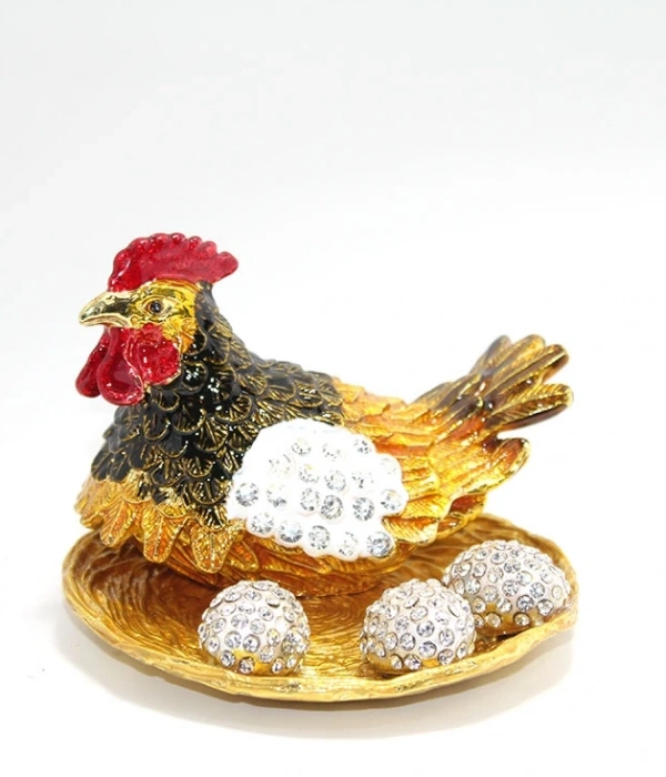 Swaroski Taşlı Yumurtalı Tekli Tavuk Alk1909