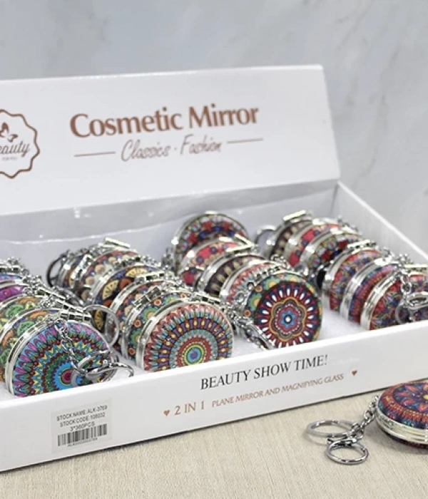 Taşlı El Aynası Anahtarlık Alk3769