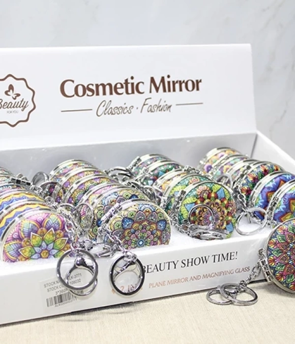 Taşlı El Aynası Anahtarlık Alk3771