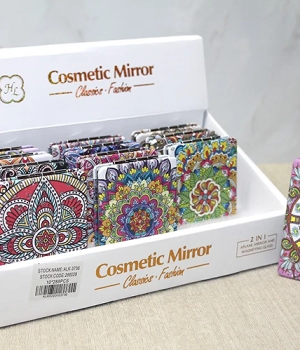 Taşlı El Aynası Dikdörtgen İnce Alk3736