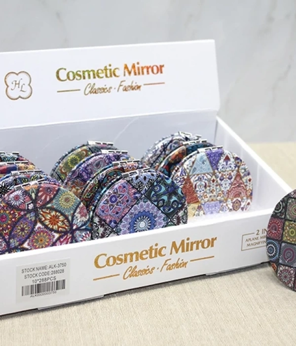 Taşlı El Aynası Yuvarlak İnce Alk3750