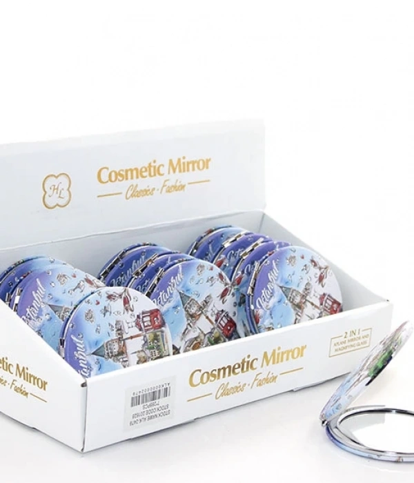 Taşlı İstanbul Tasarımı El Aynası İnce Alk2479a