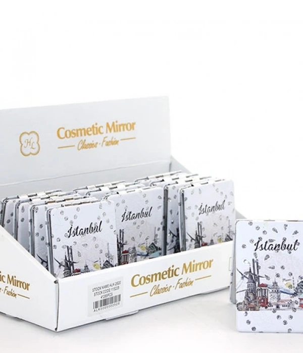 Taşlı İstanbul Tasarımı El Aynası İnce Alk2620
