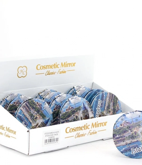 Taşlı İstanbul Tasarımı El Aynası İnce Alk2920