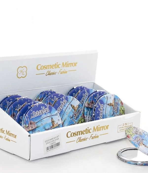 Taşlı İstanbul Tasarımı El Aynası İnce Alk2922