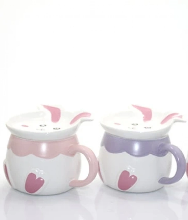 Tavşan Tasarımlı Porselen Kupa Bardak Alk1276