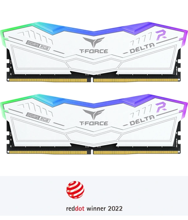 Team T-Force DELTA RGB Beyaz 32GB 2x16GB 5600MHz DDR5 CL38 Gaming Ram (FF4D532G5600HC38GDC01)
