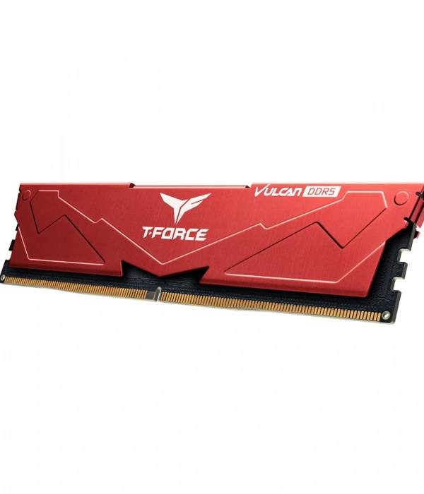 Team T-Force Vulcan Red 16GB 1x16GB 6000Mhz DDR5 CL38 Gaming Ram (FLRD516G6000HC38J01)
