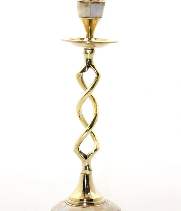 Tekli Pirinç Sedefli Şamdan 5078