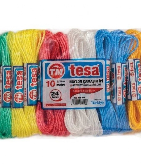 Temsan 10 Metre Naylon Çamaşır İpi 24lü