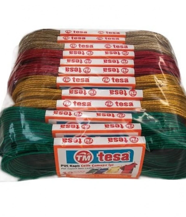 Temsan 12 Li Pvc Kaplama 10 Metre Çelik Çamaşır İpi