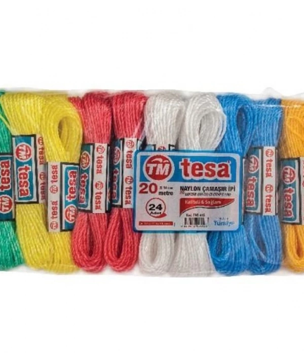 Temsan 20 Metre Naylon Çamaşır İpi 24lü