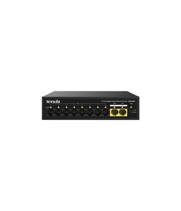 TENDA SG110PC 10PORT GIGABIT 10/100/1000 POE+ SWITCH