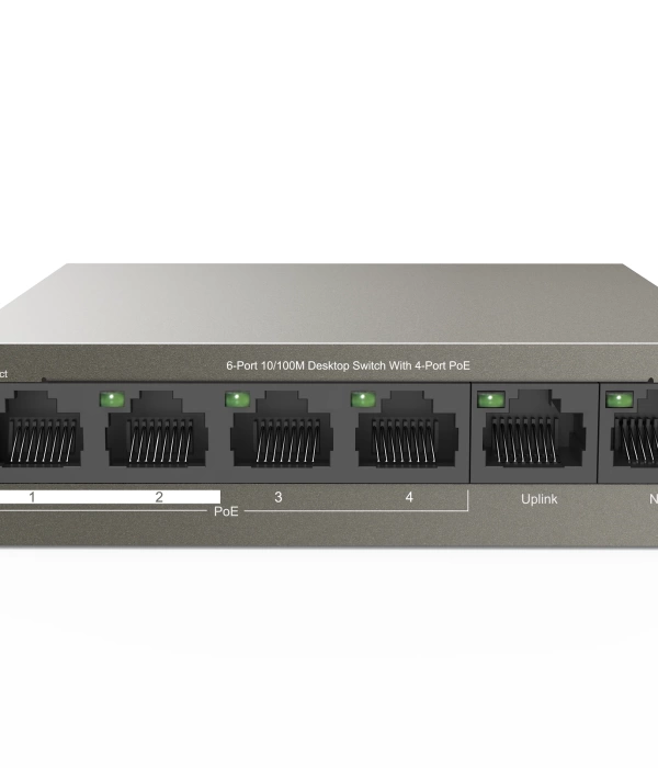 TENDA TEF1106P-4-63W 6PORT 10/100 YÖNETİLEMEZ POE SWITCH