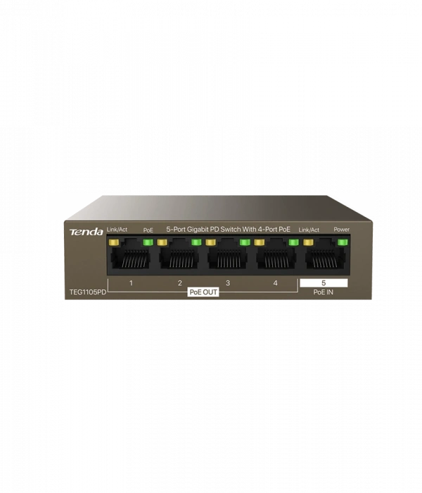 TENDA TEG1105PD 5PORT 10/100/1000 POE EXTENDER