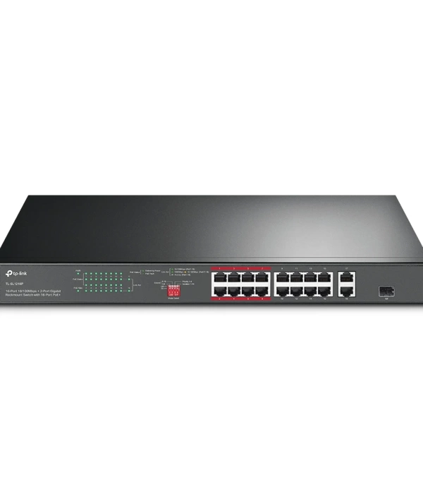 TP-LINK TL-SL1218P 16PORT 10/100 YÖNETİLEMEZ POE SWITCH