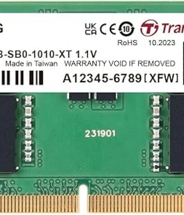 Transcend 48GB(1x48GB) 5600Mhz SODIMM CL46 DDR5 Notebook Ram (JM5600ASE-48G)