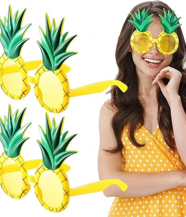Tropikal Hawaii Ananas Şekilli Parti Gözlüğü 9.5 X 14 Cm