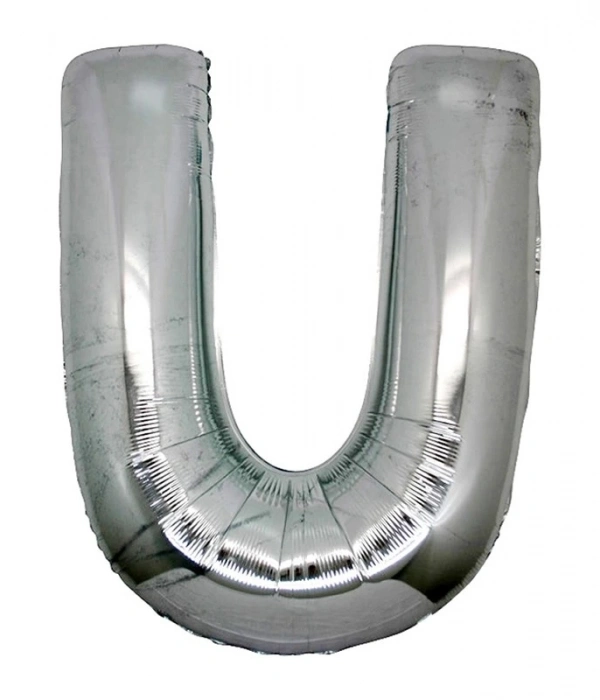 U Harf Folyo Balon Gümüş Renk  40 İnç