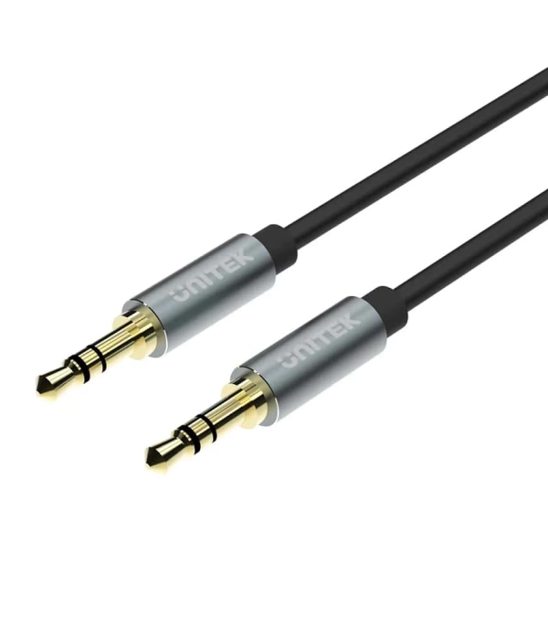 UNITEK 3.5MM AUX SES KABLOSU 1MT ALTIN KAPLAMA (Y-C926ABK)