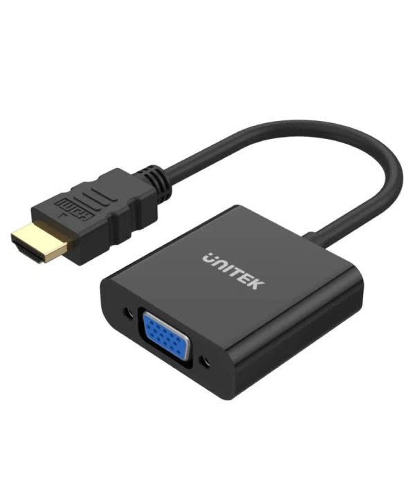 UNITEK HDMI TO VGA DÖNÜŞTÜRÜCÜ SES DESTEKLİ 1080P&60Hz (Y-6333)