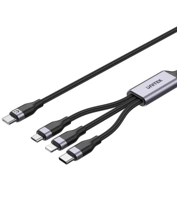 UNITEK TYPE-C 3in1 HIZLI ŞARJ KABLOSU 1.5MT 20W MICRO USB, TYPE-C, LIGHTNING (C14101AGY01-1.5M)
