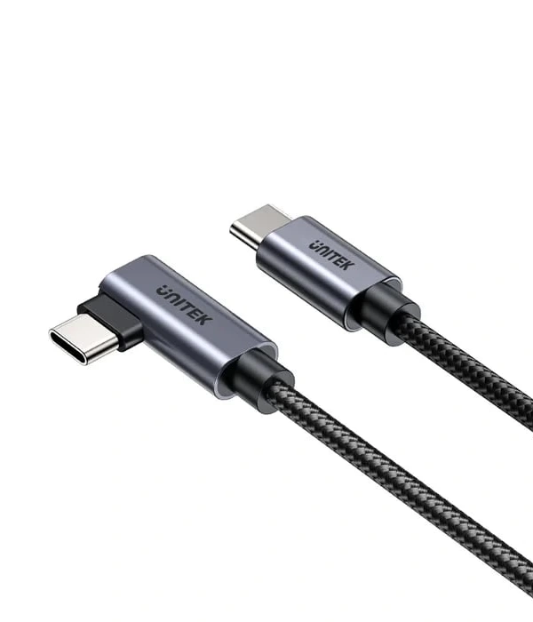 UNITEK TYPE-C HIZLI ŞARJ KABLOSU 90 DERECE 2 METRE 100W (C14123BK-2M)