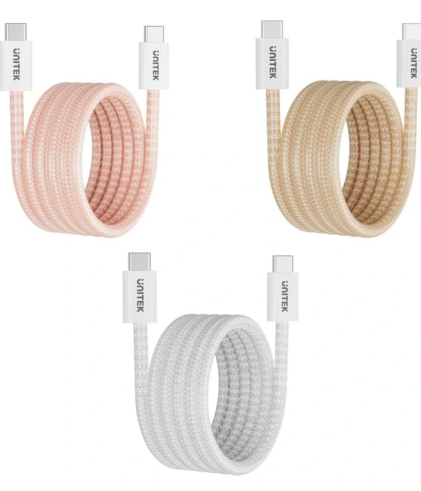 UNITEK TYPE-C MANYETİK HIZLI ŞARJ KABLOSU PEMBE (C14141APK01-1M)