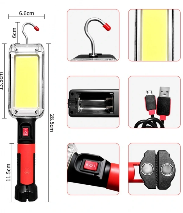 Usb Şarjlı Oto Tamirci Çalışma Lambası Wt-733