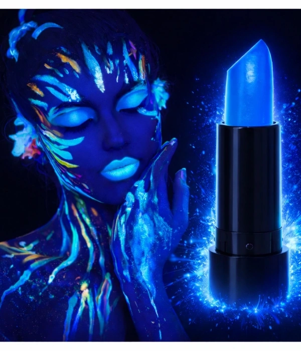 Uv Neon Mavi Ruj – Karanlıkta Parlayan Makyaj Boyası