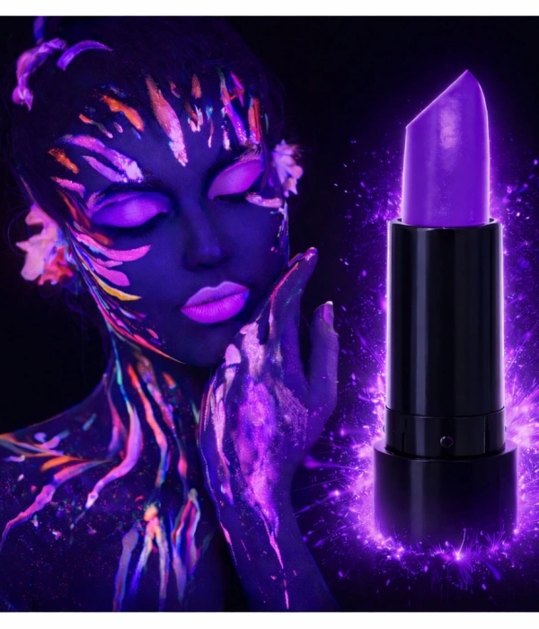 Uv Neon Mor Ruj – Karanlıkta Parlayan Makyaj Boyası