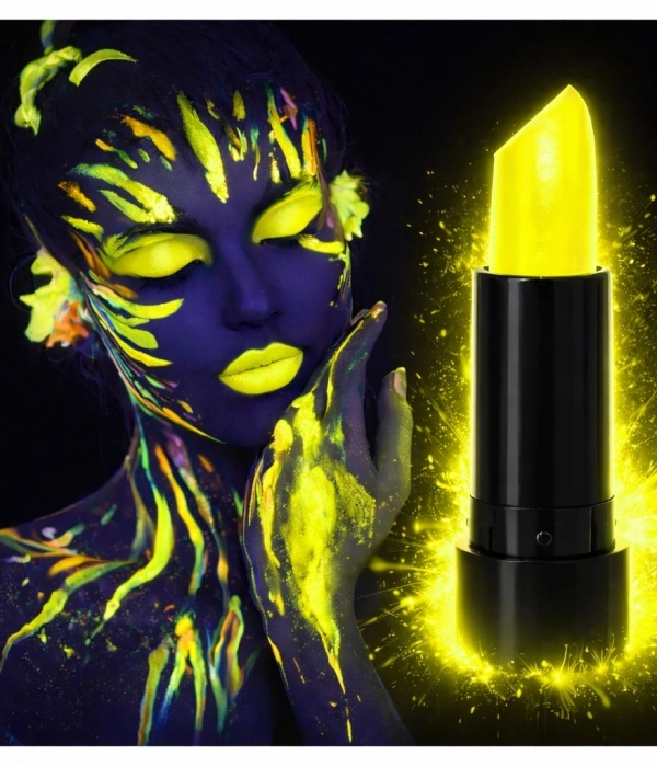 Uv Neon Sarı Ruj – Karanlıkta Parlayan Makyaj Boyası