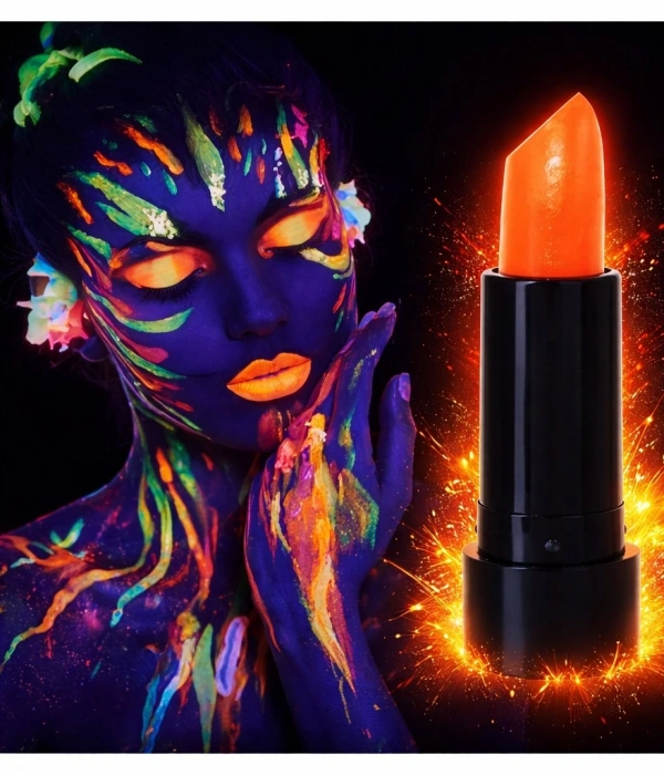 Uv Neon Turuncu Ruj – Karanlıkta Parlayan Makyaj Boyası