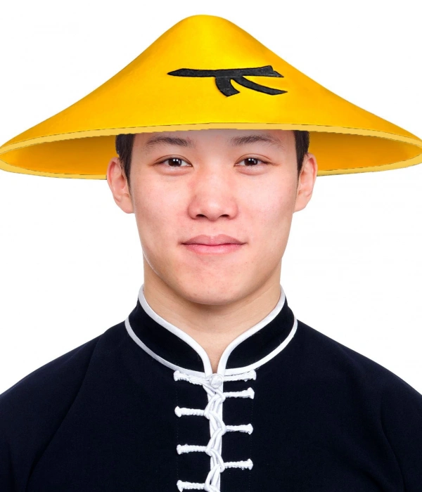Uzak Doğu Asyalı Çin Japon Şapkası Sarı Renk