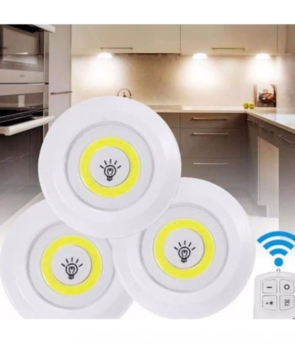 Uzaktan Kumandalı 3 Lü Spot Led Lamba Kablosuz Pilli Işıldak
