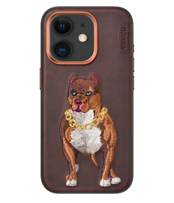 Venco iPhone 11 Perma Desenli Kapak - Kahverengi