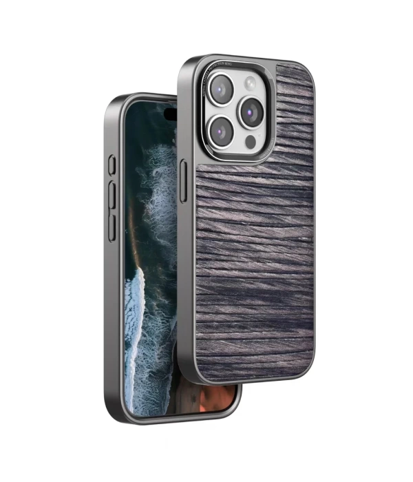 Venco iPhone 14 Pro Max Wave Kapak - Kahverengi