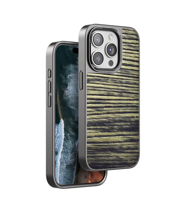 Venco iPhone 14 Pro Max Wave Kapak - Koyu Kahve