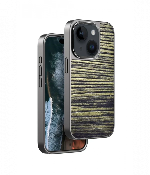 Venco iPhone 14 Wave Kapak - Koyu Kahve