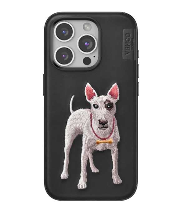 Venco iPhone 15 Pro Max Perma Desenli Kapak - Siyah